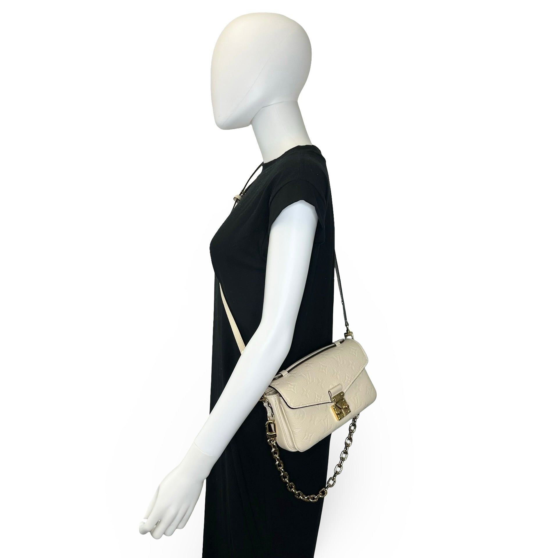 LOUIS VUITTON: Monogram Empreinte Pochette Metis East West