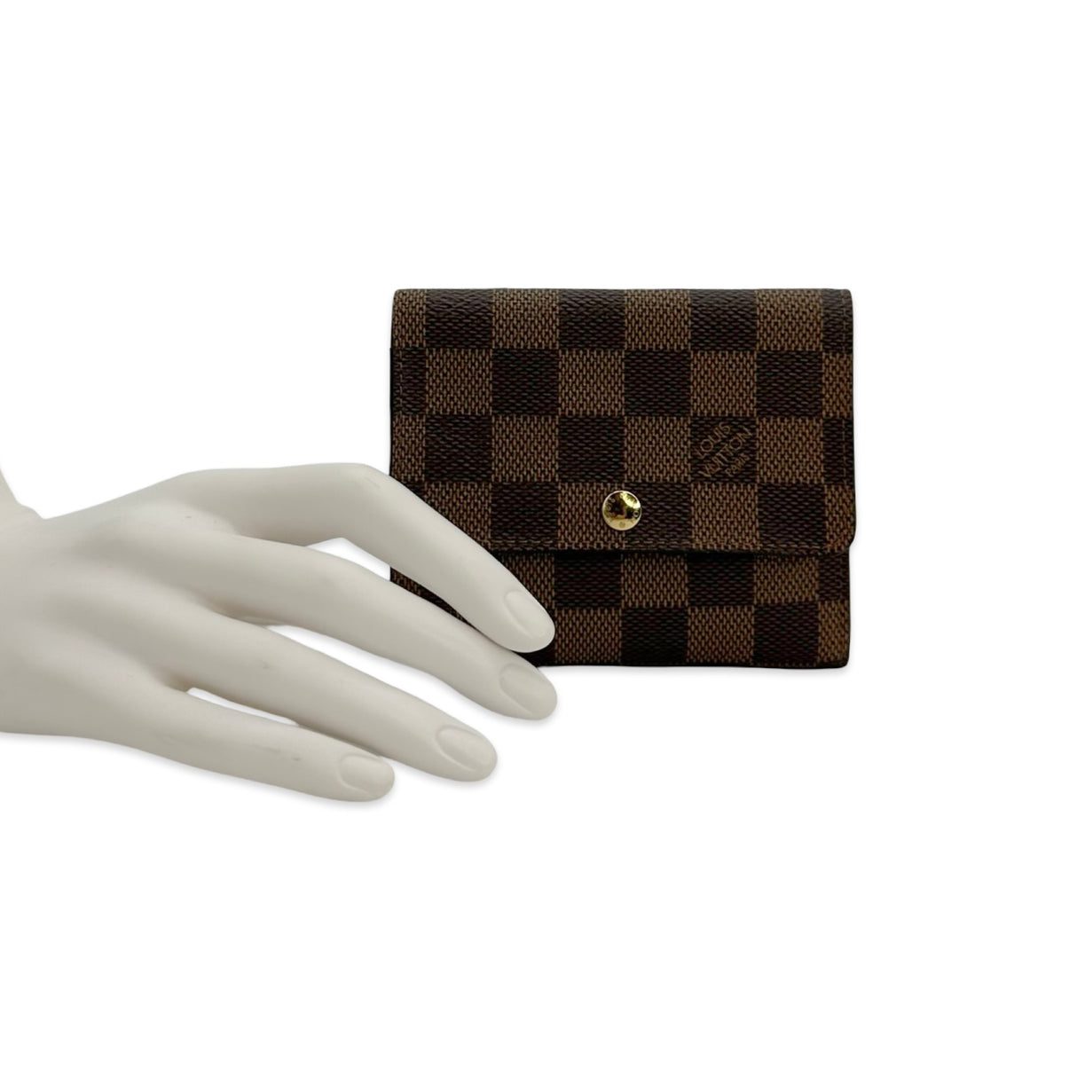 LOUIS VUITTON: Damier Ebene Elise Wallet