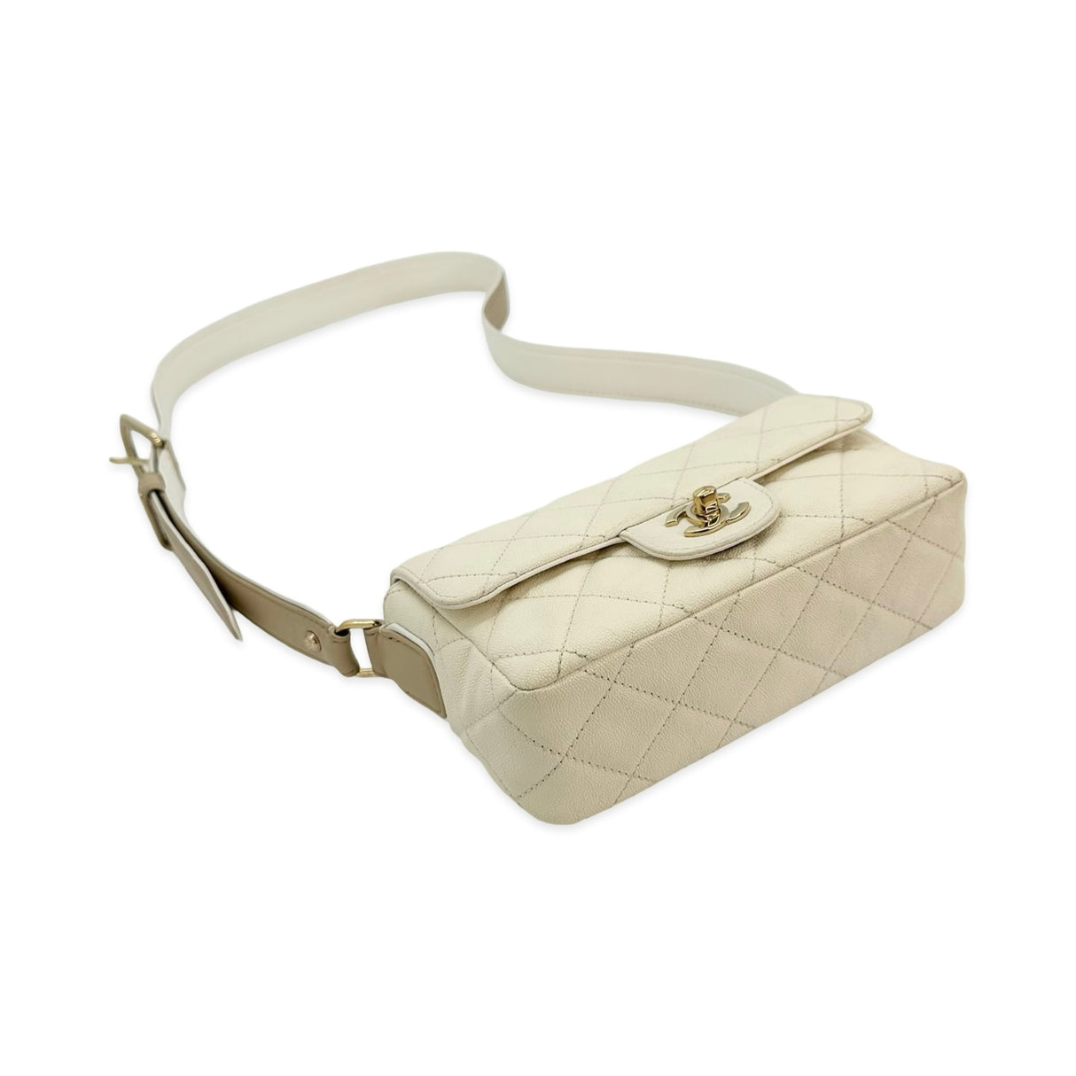 Quilted Caviar Mini Rectangular Flap