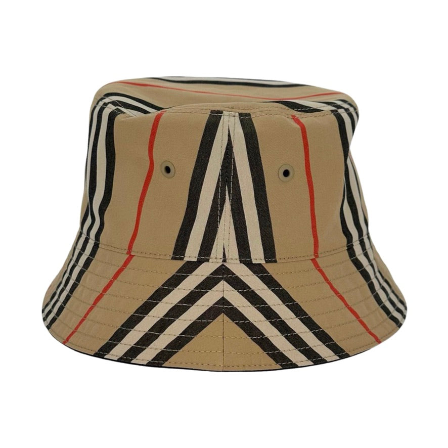 BURBERRY: Icon Stripe Bucket Hat