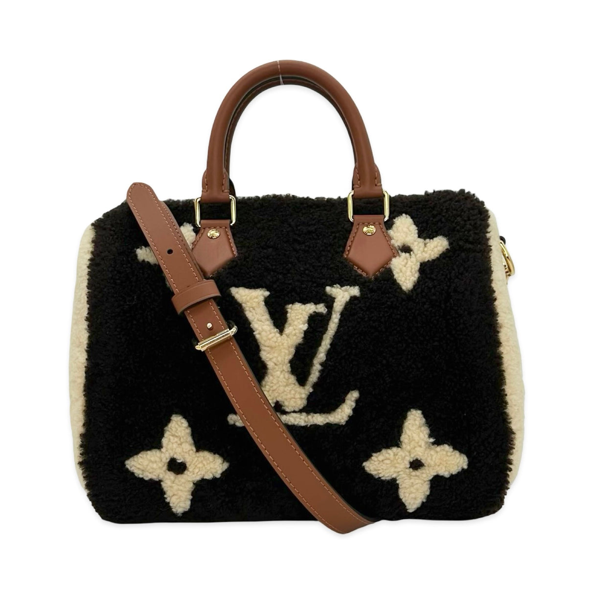 Teddy Shearling Speedy Bandouliere 25