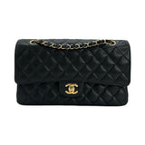 Quilted Caviar Medium Classic Double Flap