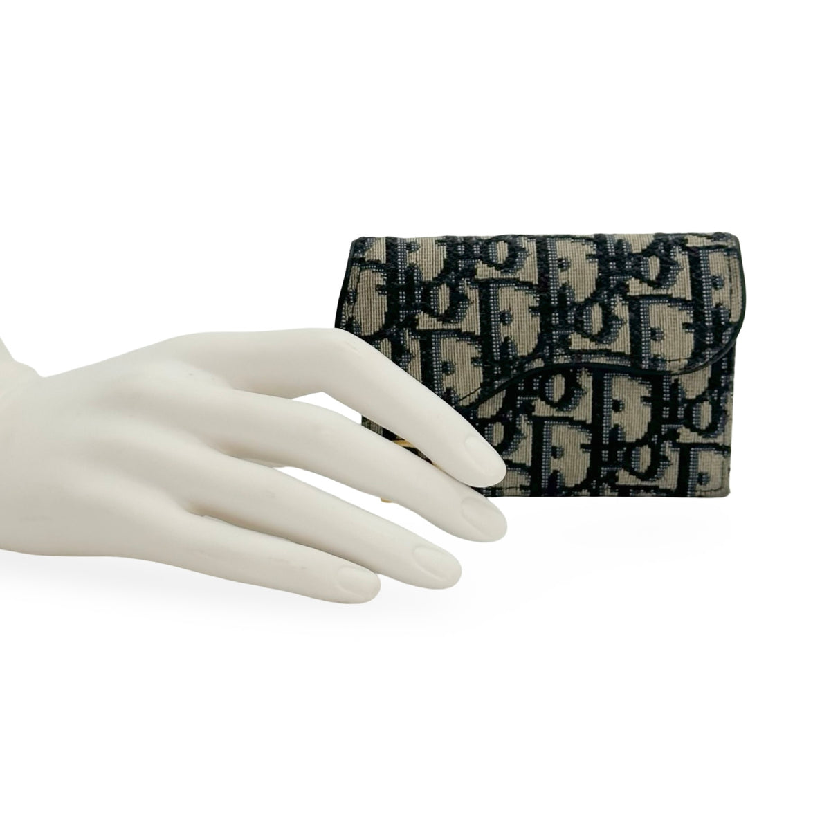 CHRISTIAN DIOR: Oblique Saddle Card Holder Wallet