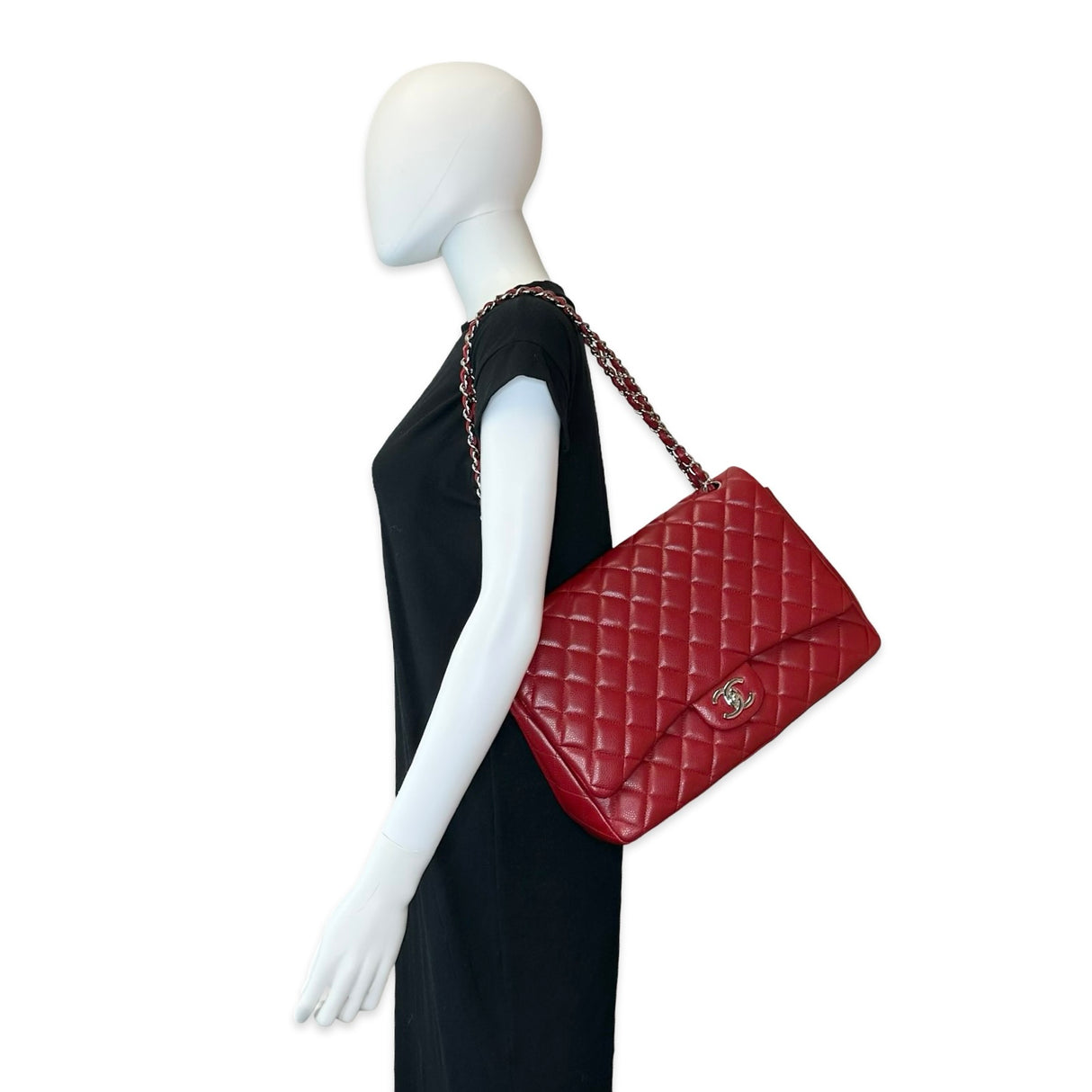 Quilted Caviar Maxi Classic Double Flap