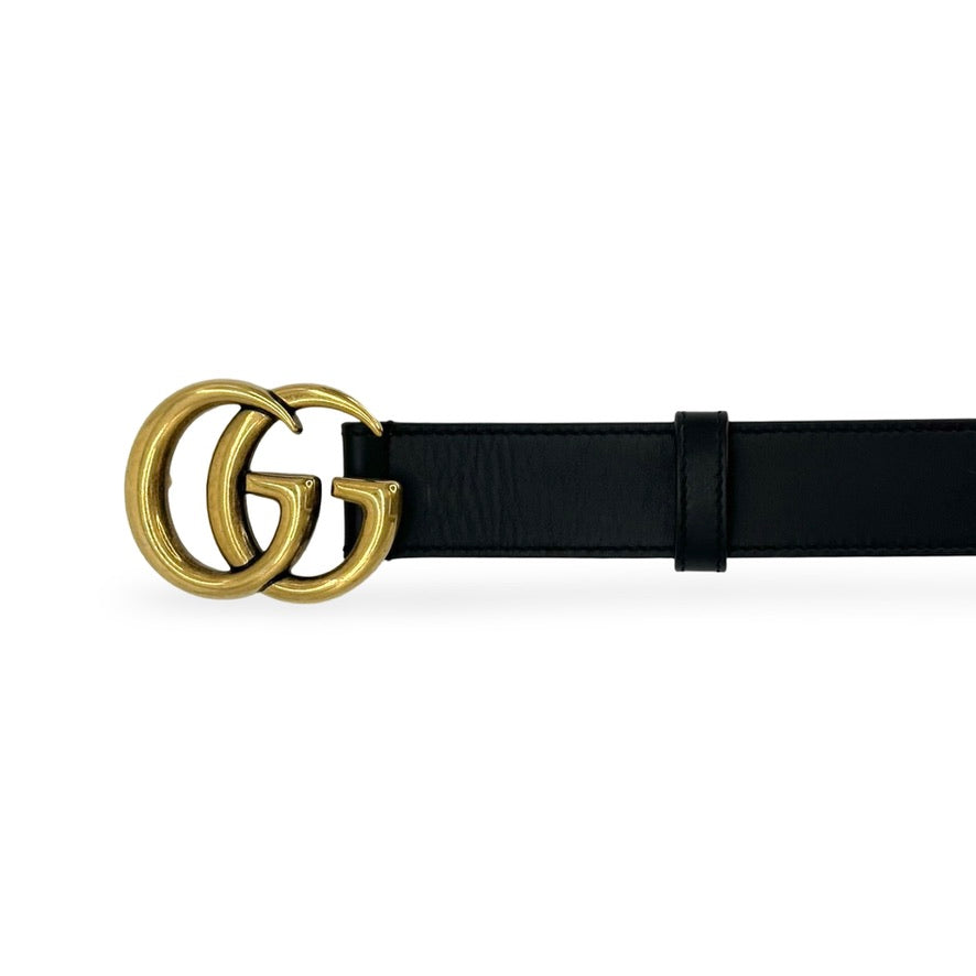 GUCCI: Leather GG Marmont Thin Belt