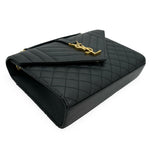 SAINT LAURENT: Grain de Poudre Triquilt Medium Envelope Chain Bag