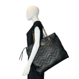 GUCCI: Quilted Leather GG Marmont Slim Tote