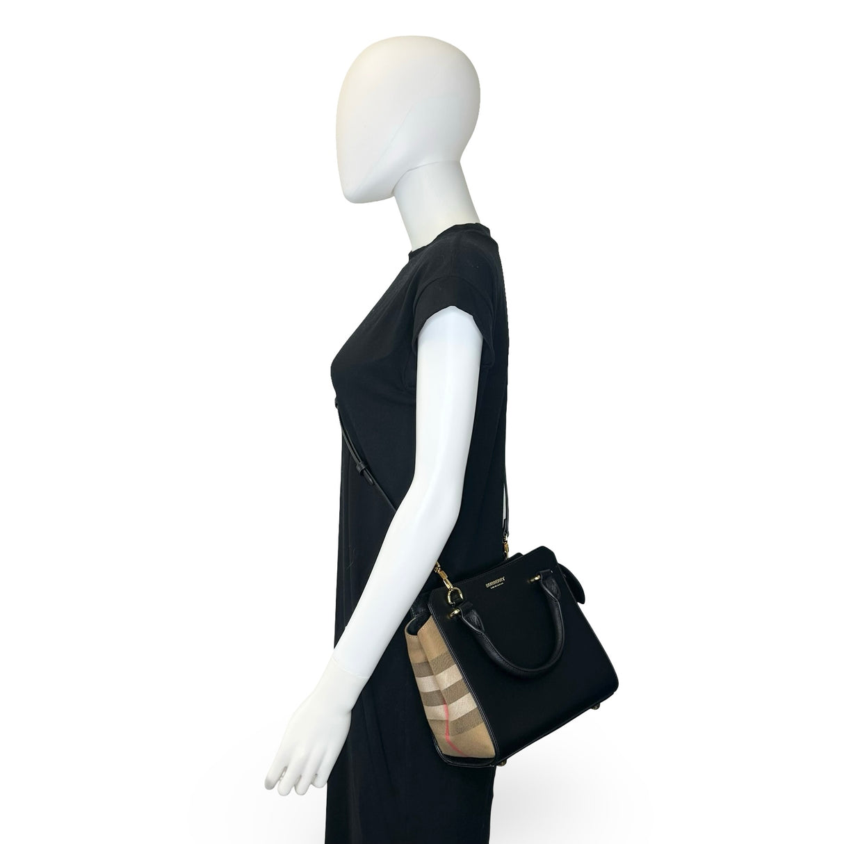 BURBERRY: House Check Mini Banwell Tote