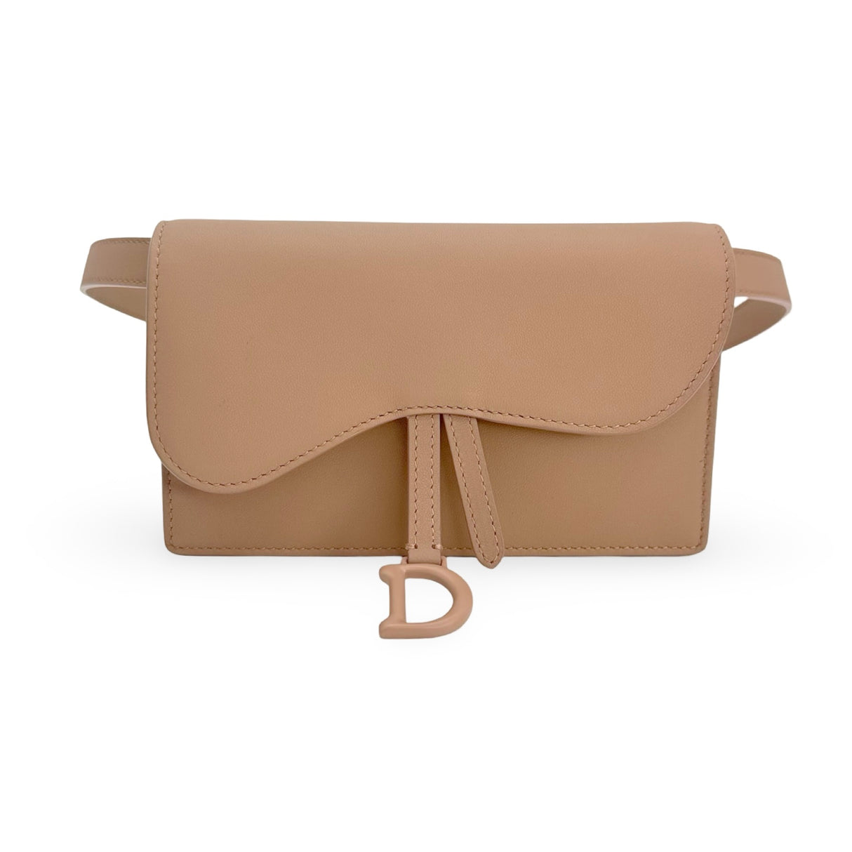 CHRISTIAN DIOR: Ultramatte Calfskin Saddle Pouch Belt Bag