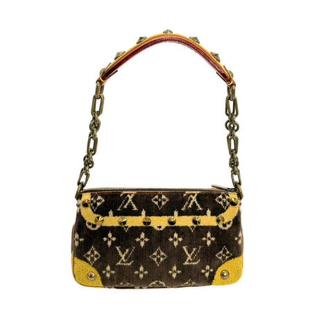 LOUIS VUITTON: Monogram Velvet Trompe L'Oeil Pochette