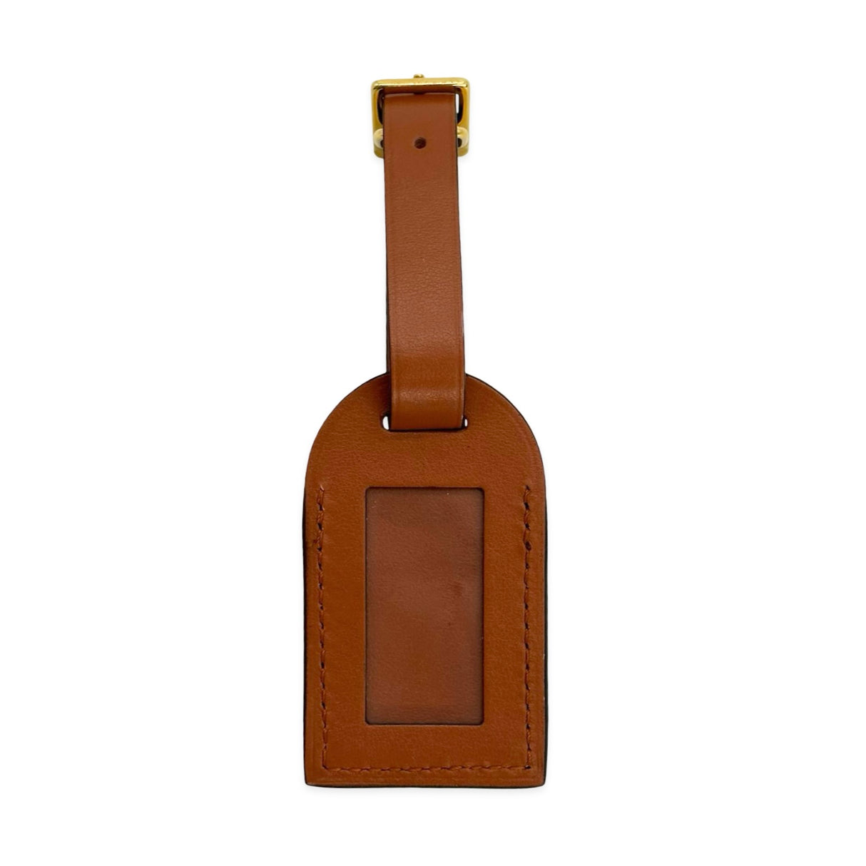 Brown Leather LV Luggage Tag