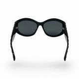CHANEL: Quilted CC Oval Sunglasses