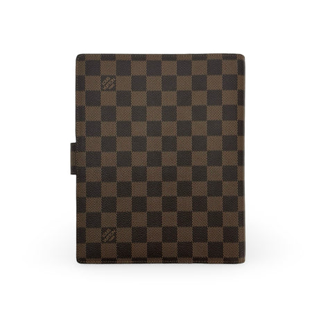 LOUIS VUITTON: Damier Ebene Large Ring Agenda