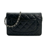 Quilted Lambskin Classic Wallet on a Chain Clutch