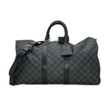 LOUIS VUITTON: Damier Graphite Keepall Bandouliere 45