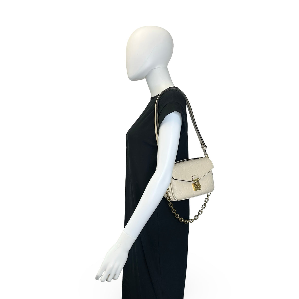 LOUIS VUITTON: Monogram Empreinte Pochette Metis East West