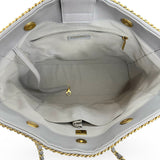 CHANEL: Quilted Leather Small Chain Around Shopping Tote