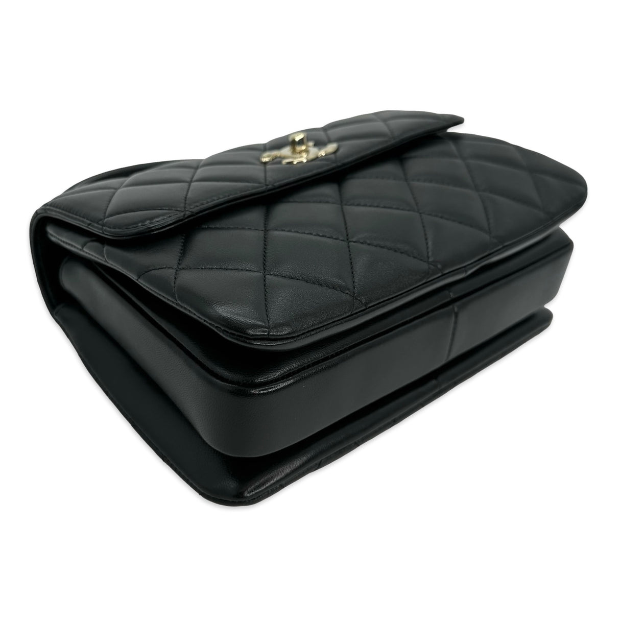 CHANEL: Quilted Lambskin Small Trendy Top Handle Flap Bag