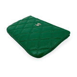 CHANEL: Quilted Caviar Small O Case Zip Pouch