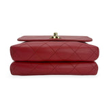 CHANEL: Quilted Calfskin Small Double Pocket Top Handle Flap Bag