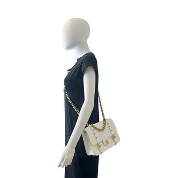 Chanel Quilted Vintage Calfskin City School Flap Messenger