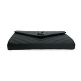 SAINT LAURENT: Grain de Poudre Classic Monogram Chain Wallet