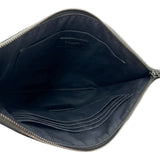 SAINT LAURENT: Croc Embossed Large Cassandre Zip Pouch