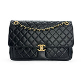 CHANEL: Quilted Lambskin Large Daily Friend Flap Bag