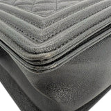 Quilted Caviar Old Medium Boy Bag