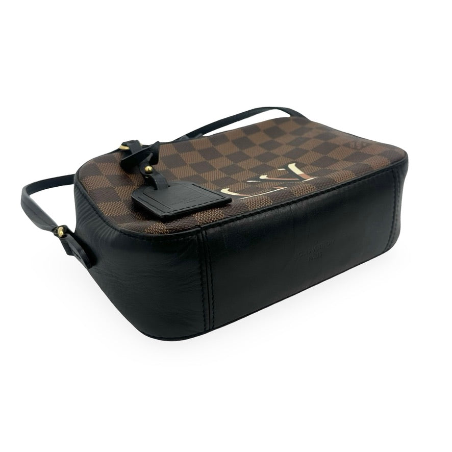 LOUIS VUITTON: Damier Ebene Santa Monica Crossbody