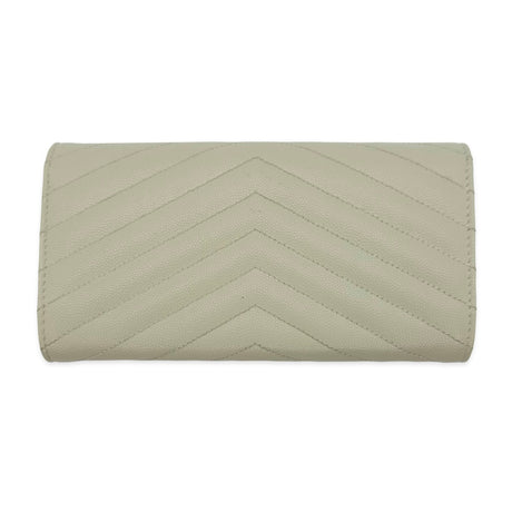 Quilted Grain de Poudre Large Flap Wallet