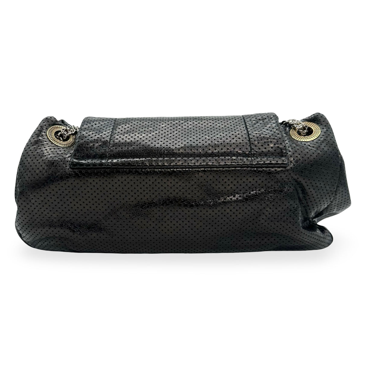 CHANEL: Perforated Calfskin Drill Accordion Flap Bag