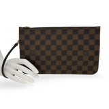 LOUIS VUITTON: Damier Ebene Neverfull Pochette