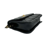Quilted Calfskin Chain Top Handle Square Flap Bag