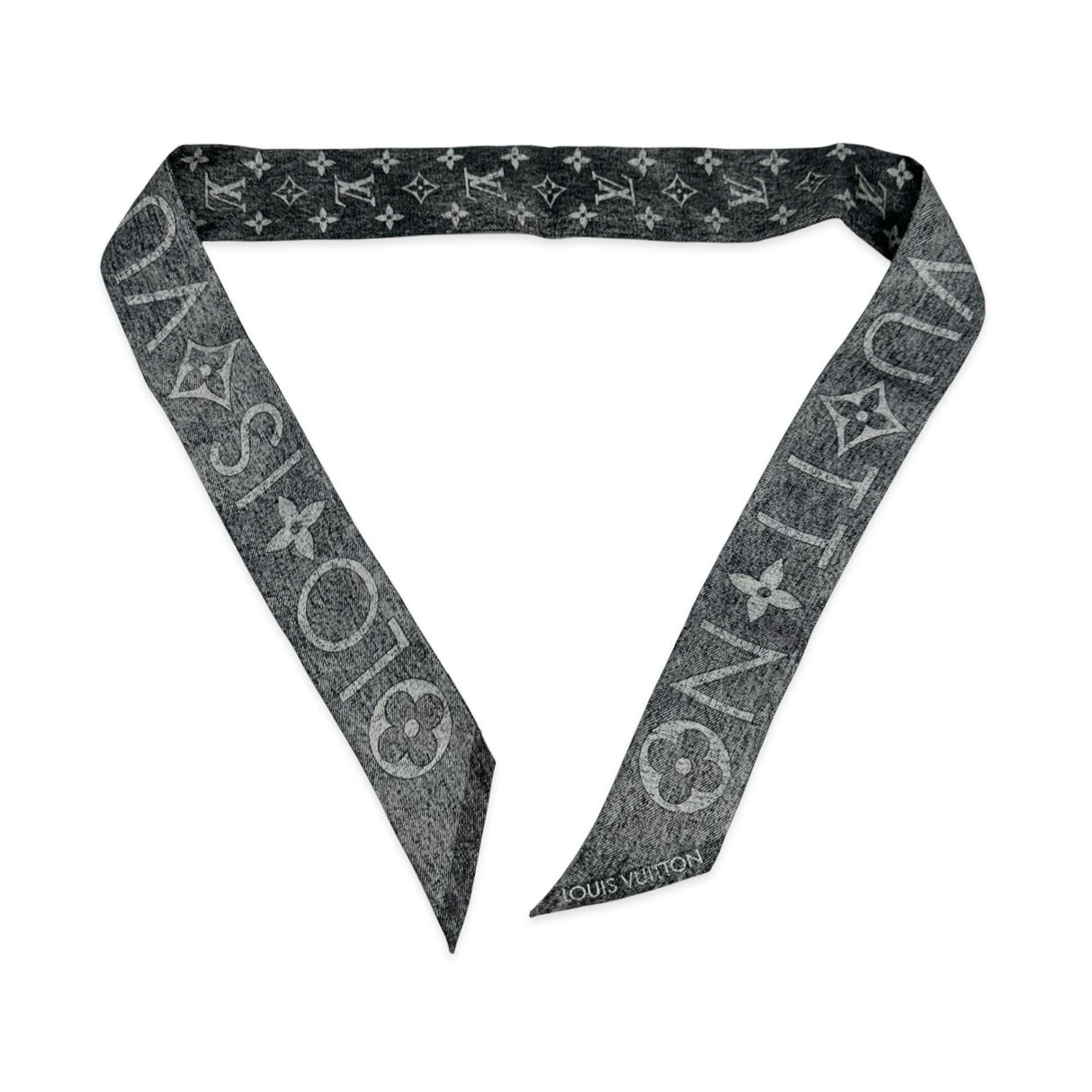 Silk Monogram Infinity Denim BB Bandeau