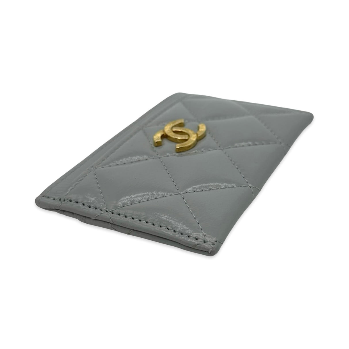 Quilted Patent Leather Classic Card Holder