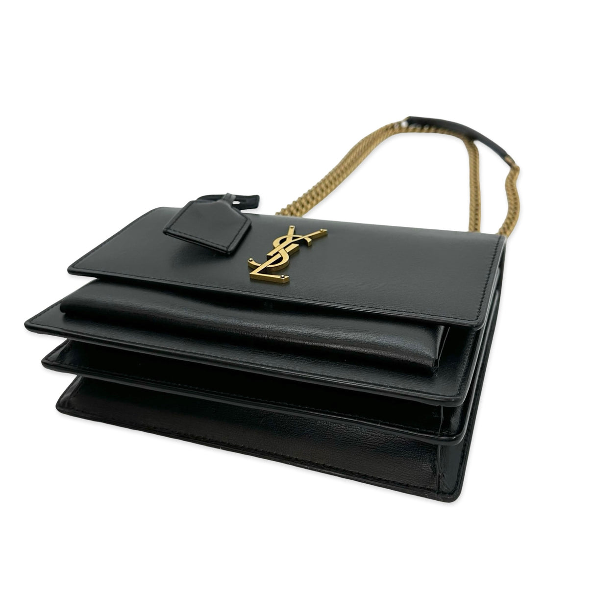SAINT LAURENT: Calfskin Medium Sunset Chain Bag