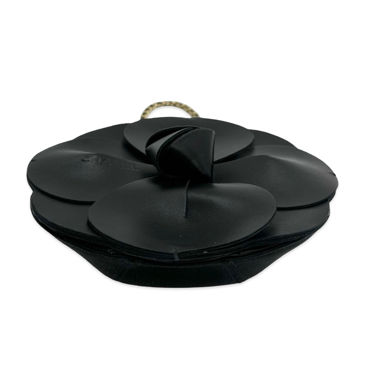 CHANEL: Leather Camellia Flower Bag