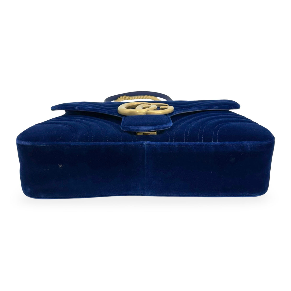 GUCCI: Quilted Velvet GG Marmont Large Chain Flap Bag
