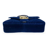 GUCCI: Quilted Velvet GG Marmont Large Chain Flap Bag