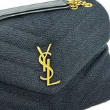SAINT LAURENT: Quilted Fabric Small LouLou