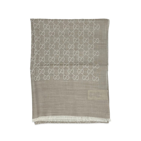 GUCCI: GG Silk Wool Blend Scarf