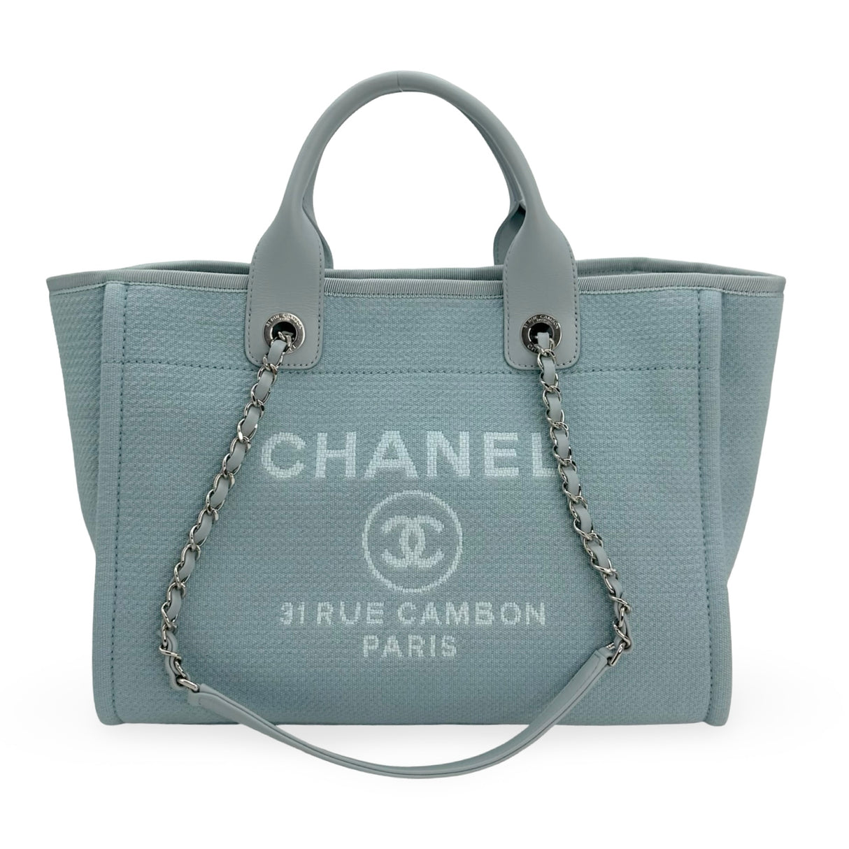 CHANEL: Tweed Canvas Small Deauville Tote