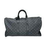LOUIS VUITTON: Monogram Eclipse Keepall Bandouliere 55