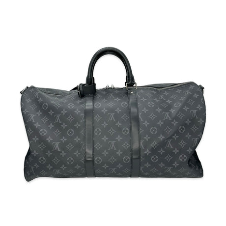 LOUIS VUITTON: Monogram Eclipse Keepall Bandouliere 55