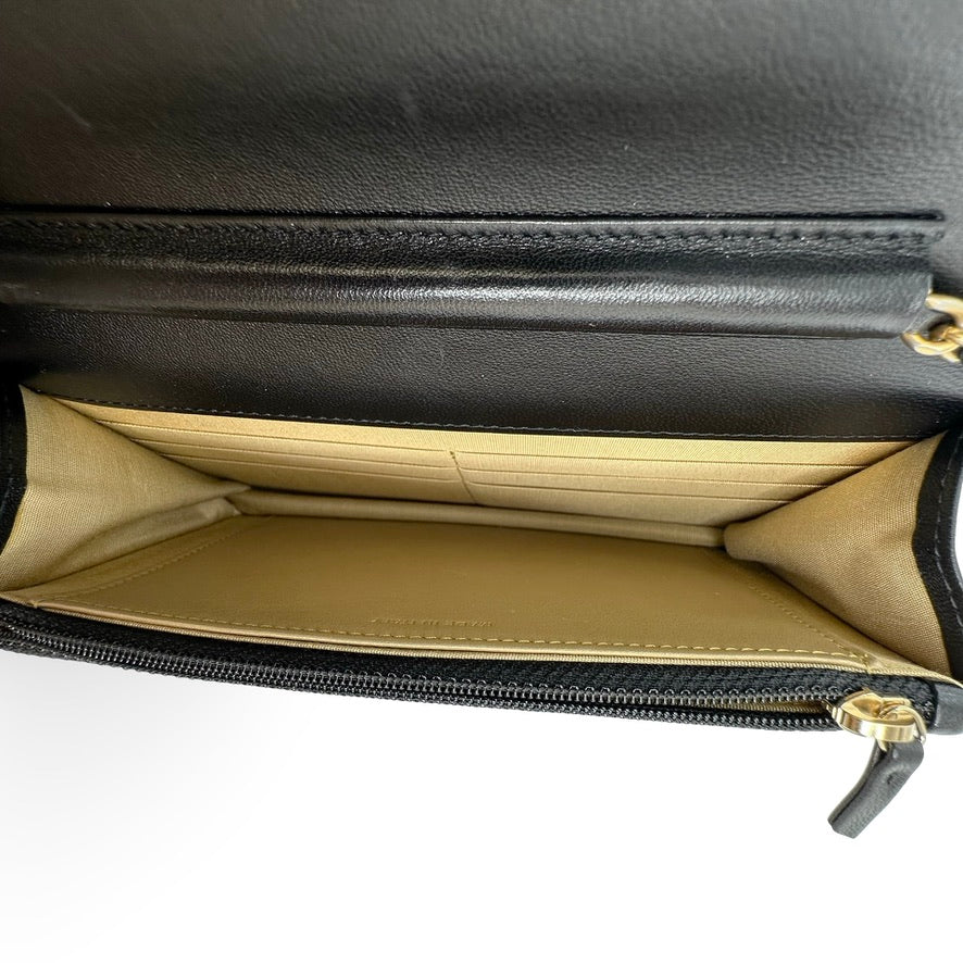 CHANEL: Lambskin CC Lucky Charms Classic Wallet on a Chain
