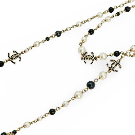 CHANEL: CC Crystal Beaded Long Necklace