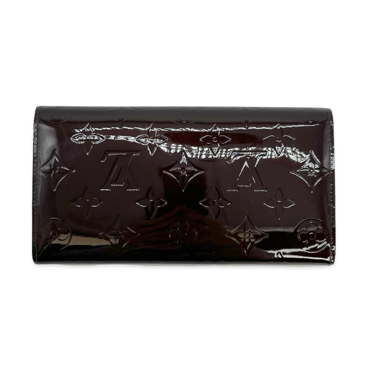LOUIS VUITTON: Monogram Vernis Sarah Wallet