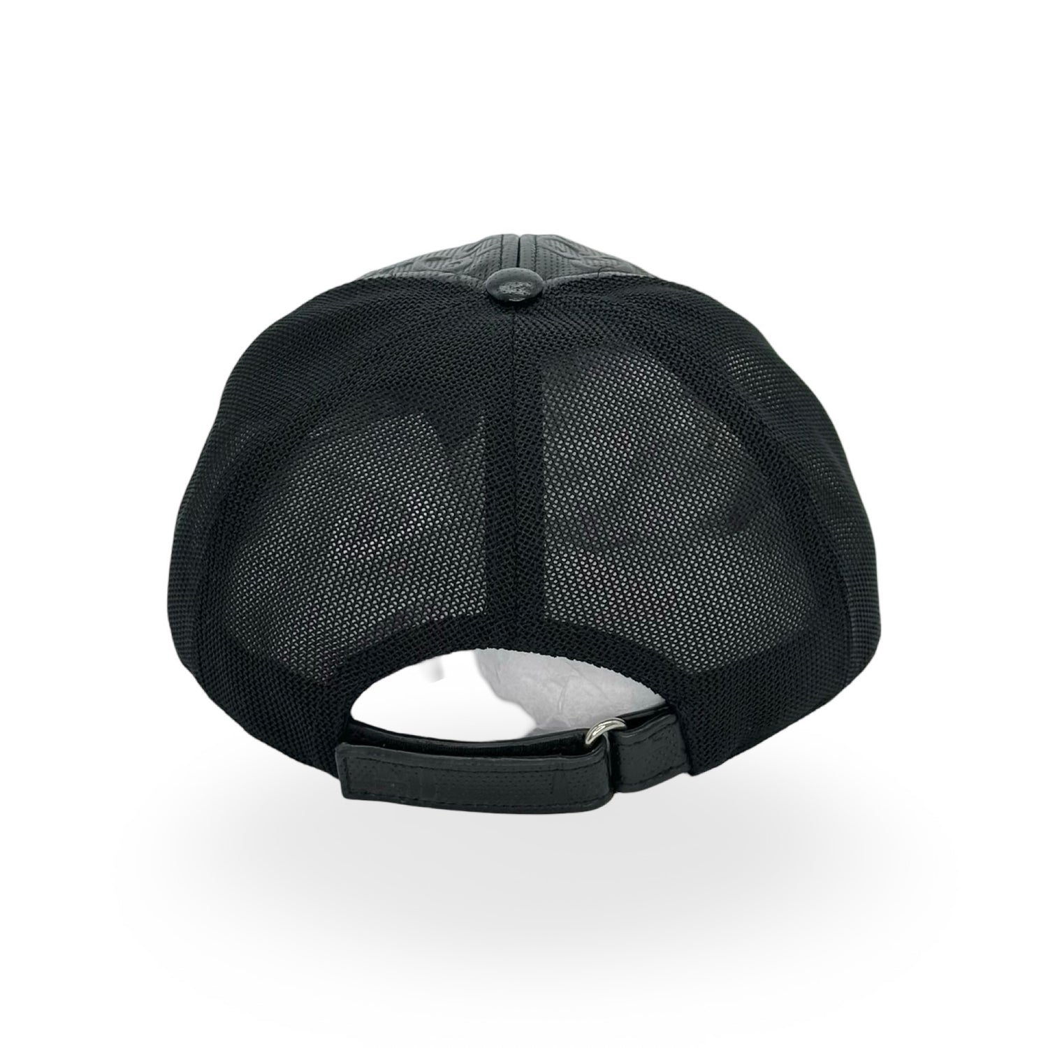 GG Embossed Leather Baseball Cap