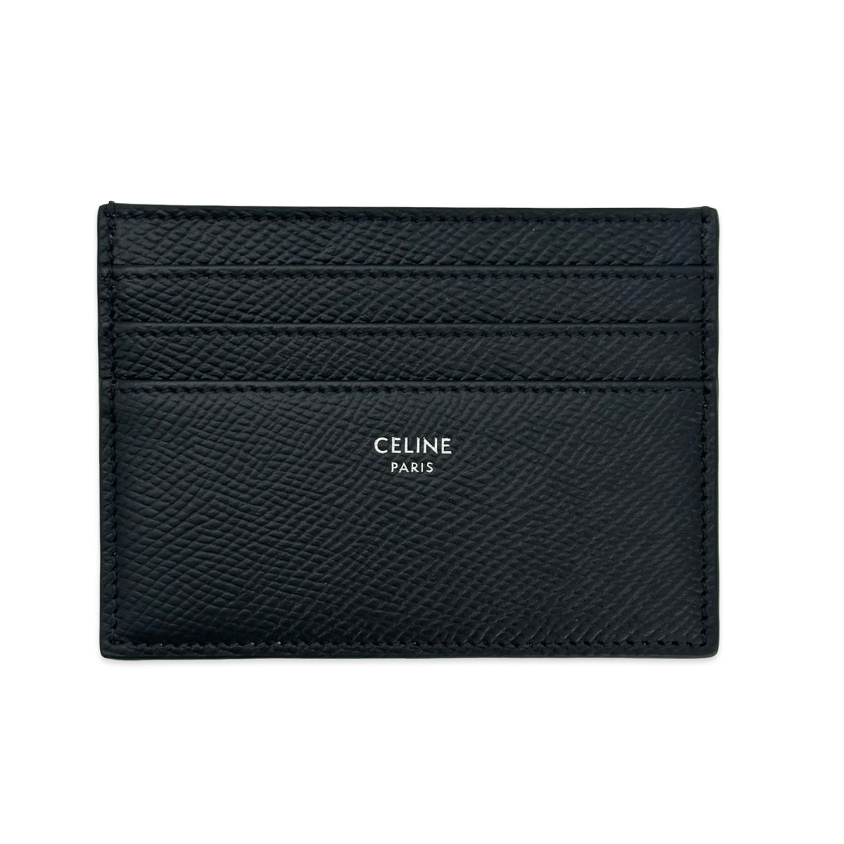 CELINE: Grained Calfskin Large Card Holder